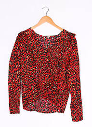 Blouse manches longues manches longues rouge LAURY THILLEMAN femme