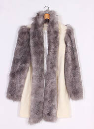 Manteau long coupe droite sans capuche blanc TUFASH femme
