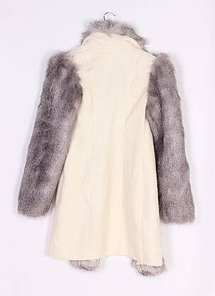Manteau long coupe droite sans capuche blanc TUFASH femme