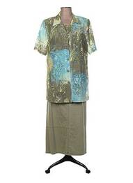 Ensemble jupe vert FRANCE RIVOIRE femme