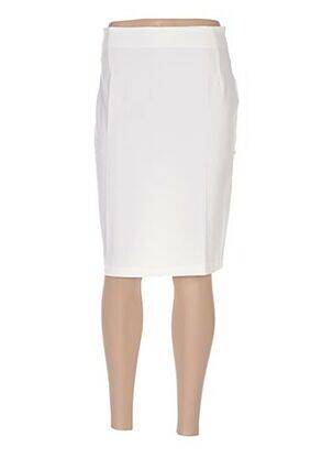 Jupe mi-longue coupe droite beige TENDANCE UNIQUE femme
