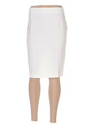 Jupe mi-longue coupe droite beige TENDANCE UNIQUE femme