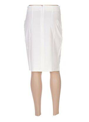 Jupe mi-longue coupe droite beige TENDANCE UNIQUE femme