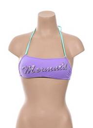 Haut de maillot de bain fermeture liens à nouer haut bandeau violet BANANA MOON femme