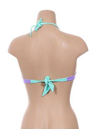 Haut de maillot de bain fermeture liens à nouer haut bandeau violet BANANA MOON femme