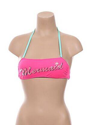Haut de maillot de bain fermeture liens à nouer haut bandeau rose BANANA MOON femme