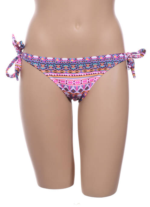 Bas de maillot de bain imprimé fantaisie bikini rose PIL PULL femme
