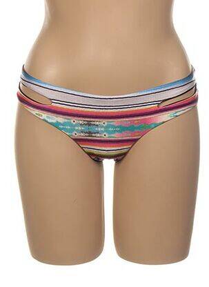 Bas de maillot de bain imprimé rayures culotte rose L*SPACE femme