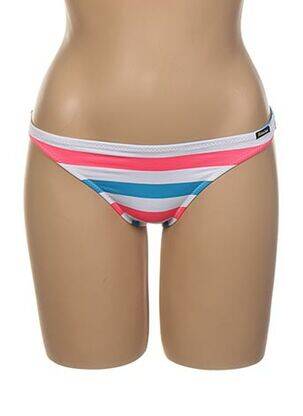 Bas de maillot de bain imprimé rayures culotte rose BIKINI BAR femme