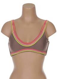 Haut de maillot de bain haut soutien-gorge moulé haut soutien-gorge moulé marron LULI FAMA femme