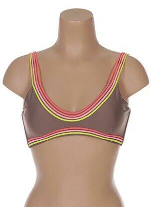 Haut de maillot de bain haut soutien-gorge moulé haut soutien-gorge moulé marron LULI FAMA femme