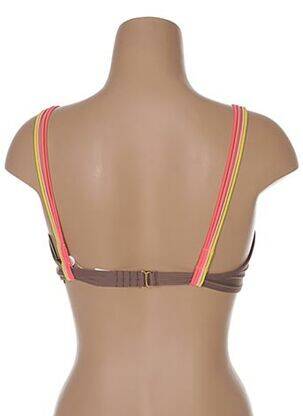 Haut de maillot de bain haut soutien-gorge moulé haut soutien-gorge moulé marron LULI FAMA femme