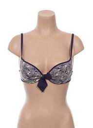 Haut de maillot de bain bretelles élastiquées ajustables haut soutien-gorge push-up violet HUIT femme
