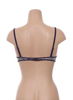 Haut de maillot de bain bretelles élastiquées ajustables haut soutien-gorge push-up violet HUIT femme