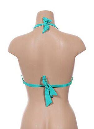 Haut de maillot de bain fermeture liens à nouer haut soutien-gorge moulé vert KIWI femme