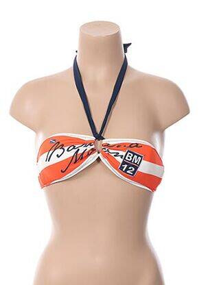 Haut de maillot de bain fermeture liens à nouer haut bandeau orange BANANA MOON femme
