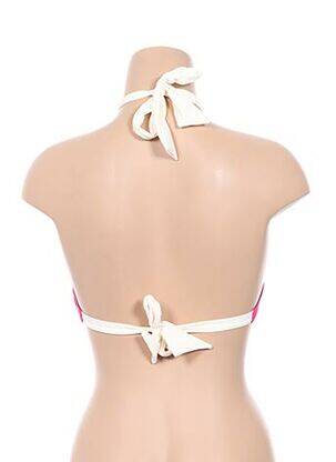 Haut de maillot de bain fermeture liens à nouer haut bandeau rose BANANA MOON femme