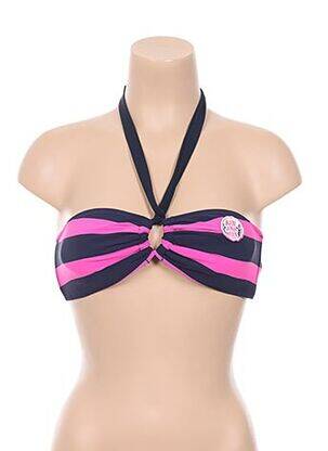 Haut de maillot de bain fermeture liens à nouer haut bandeau bleu BANANA MOON femme