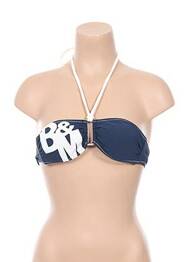 Haut de maillot de bain fermeture liens à nouer haut bandeau bleu BANANA MOON femme