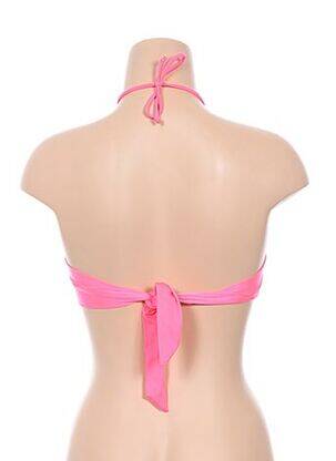 Haut de maillot de bain fermeture liens à nouer haut bandeau rose SPICYJUNE femme