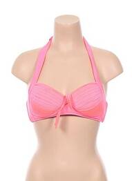 Haut de maillot de bain fermeture liens à nouer haut soutien-gorge moulé rose SEAFOLLY femme
