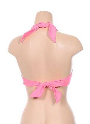 Haut de maillot de bain fermeture liens à nouer haut soutien-gorge moulé rose SEAFOLLY femme