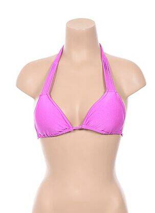 Haut de maillot de bain fermeture liens à nouer haut soutien-gorge avec mousse de rembourrage amovible rose SEAFOLLY femme