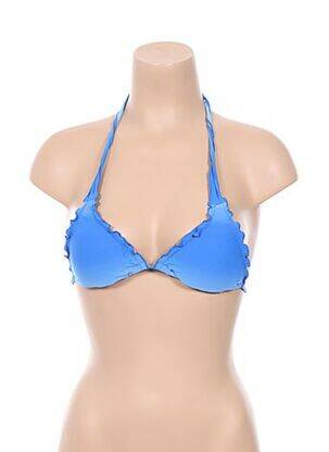 Haut de maillot de bain fermeture liens à nouer haut soutien-gorge avec mousse de rembourrage amovible bleu SEAFOLLY femme