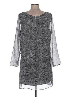 Robe courte coupe fluide manches longues noir DDP femme
