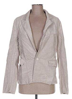 Veste casual col tailleur beige APRIL 77 femme
