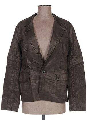 Veste casual col tailleur marron APRIL 77 femme