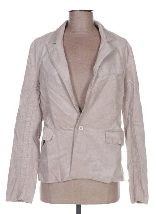 Veste casual col tailleur beige APRIL 77 femme