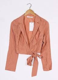 Gilet cache-cœur rose ALLYSON femme