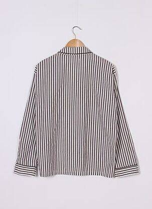 Chemisier poches poitrine manches longues marron NILI LOTAN femme