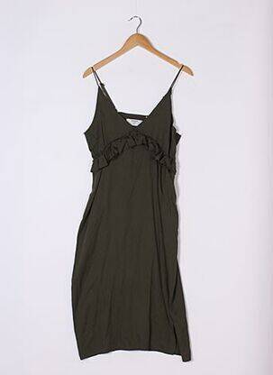 Robe mi-longue coupe fluide vert ONE TEASPOON femme