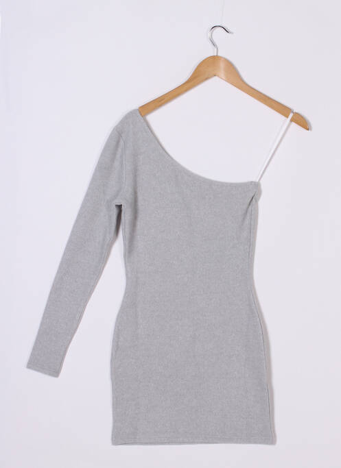 Robe pull tissage chiné manches longues gris SUPERDOWN femme