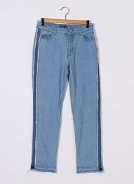 Jeans coupe slim slim taille normale bleu FOLLOW ME femme