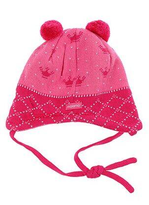 Bonnet fermeture liens à nouer rose MAXIMO fille