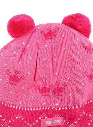 Bonnet fermeture liens à nouer rose MAXIMO fille