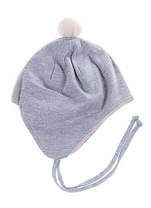 Bonnet fermeture liens à nouer gris MAXIMO fille