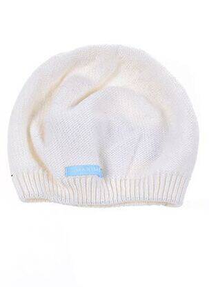 Bonnet maille fine blanc MAXIMO enfant