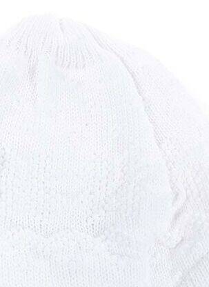 Bonnet fermeture liens à nouer blanc MAXIMO fille