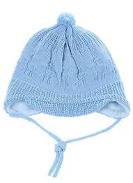 Bonnet fermeture liens à nouer bleu MAXIMO garcon