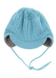 Bonnet fermeture liens à nouer bleu MAXIMO garcon