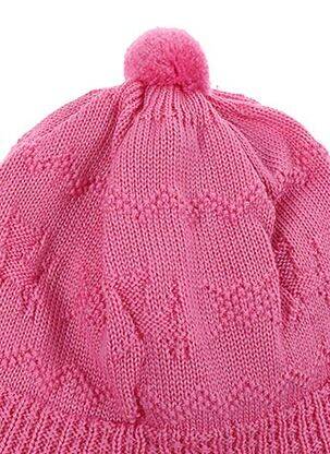Bonnet fermeture liens à nouer rose MAXIMO fille
