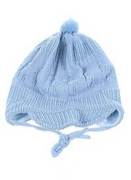 Bonnet fermeture liens à nouer bleu MAXIMO fille