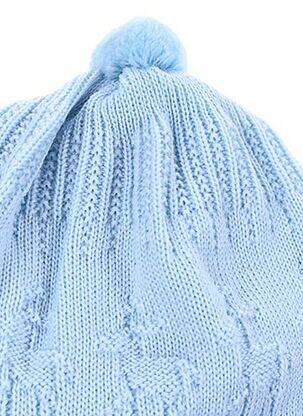 Bonnet fermeture liens à nouer bleu MAXIMO fille
