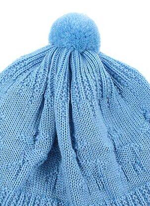 Bonnet fermeture liens à nouer bleu MAXIMO garçon