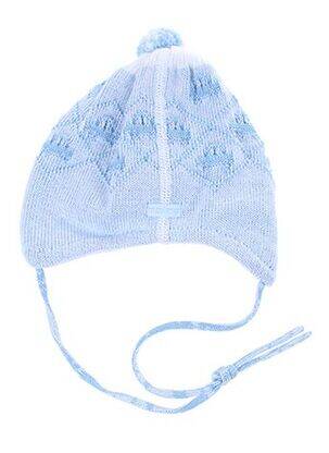 Bonnet fermeture liens à nouer bleu MAXIMO garçon