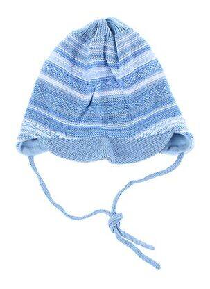 Bonnet fermeture liens à nouer bleu MAXIMO garçon